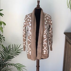 Heavy Aztec print cardigan
